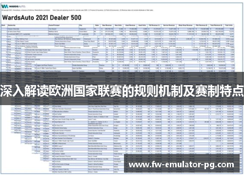 深入解读欧洲国家联赛的规则机制及赛制特点 深入解读欧洲国家联赛的规则机制及赛制特点